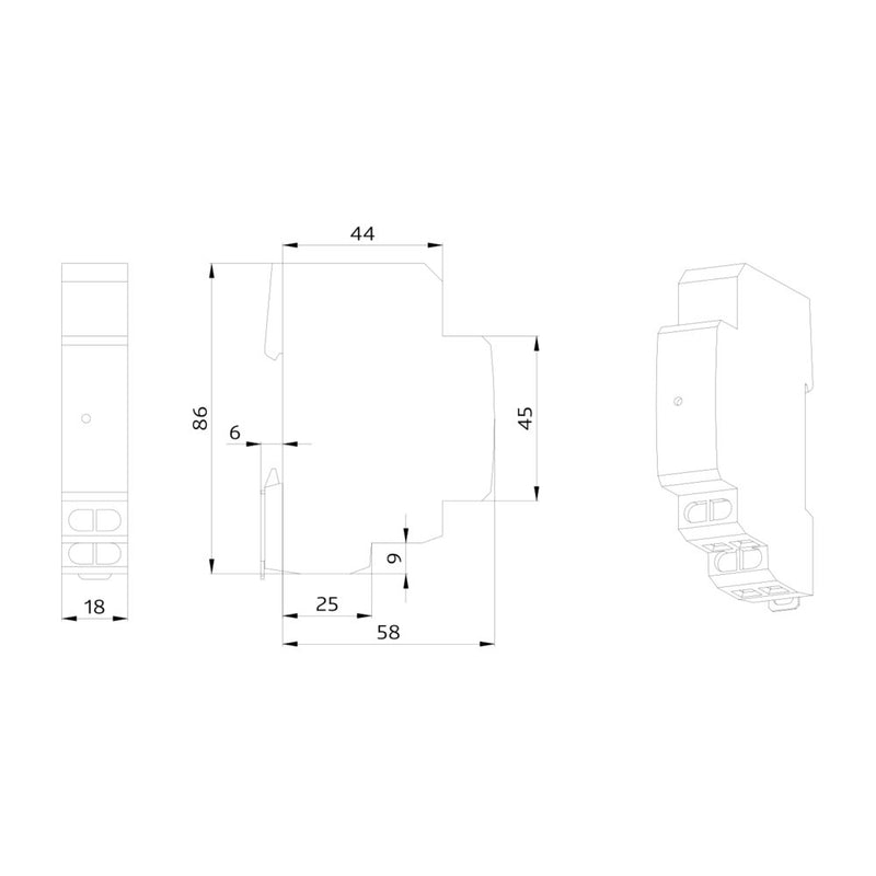 BEG Brück Electronic - Bussystem-Schaltaktor Relaismodul RM1-LINK-REG DALI2ws