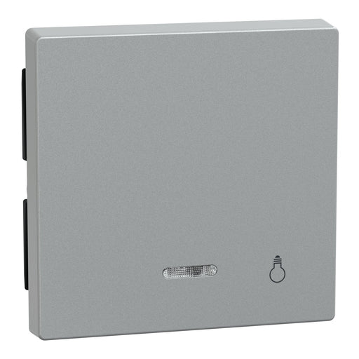 Merten - Abdeckung/Bedienelement für Installationsschalterprogramme Wippe Kontr.Fenster alu 430960 Aufdruck Licht