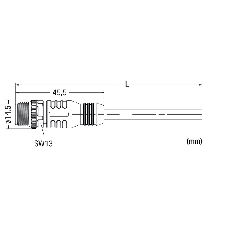 WAGO - Konfektioniertes Sensor-Aktor-Kabel Sensor-/Aktorleitung 756-6311/040-015 M12A-St., axial, 3p