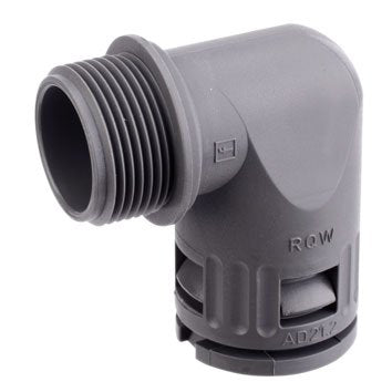 Flexa - Kunststoff-Wellschlauch-Verschraubung Schnellverschraubung RQW1-P AD34,5/Pg29gr IP65,Winkel − 10 Stück