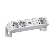 Bachmann - Multi-Tischsteckdose Steckdosenleiste 937.413 DESK2 ALU WHITE