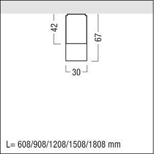 Zumtobel Group - Lichtleiste LED - Lichtbandleuchte LINARIA #42190167 840, silber