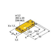 Turck - Kapazitiver Näherungsschalter Sensor BC10QF5.5AN6X2/S250 kapazitiv