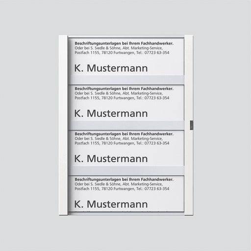 Siedle&Söhne - Zubehör/Ersatzteile für Türkommunikation Namensschild ws kpl. 200029798-00 f.TM 612-4 W − 1 Stück