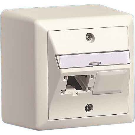 Reichle&De-Massari - Kommunikationsanschlussdose Kupfer AP-Global-Dose 310786 80x80, 2x1 Port