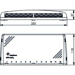 Telegärtner - Patchpanel Kupfer Mini-Verteiler Cat6A 100006998 MPD12-HS RAL7035