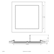 EVN Lichttechnik - Decken-/Wandleuchte LED Einbau Panel LPQ 223 501 21W 350mA 4000K