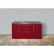 Stengel - Mini-Küche Miniküche Premiumline MPGSMBR160GSMWBliS Bordeauxrot