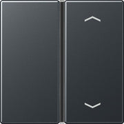 Jung - Abdeckung/Bedienelement für Installationsschalterprogramme Taste 1fach Auf/Ab A 401 TSAP ANM kompl anthrazit matt − 1 Stück