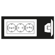 Jung - Steckdose Kanal-SCHUKO-Steckdose AS 523 BF 3-fach 16A 250V
