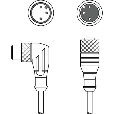 Leuze - Konfektioniertes Sensor-Aktor-Kabel Verbindungsleitung CB-M12-5000-3GF/WM