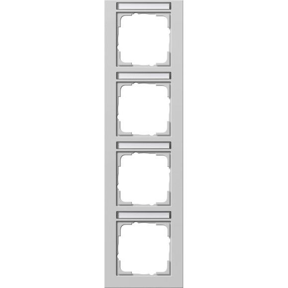 Gira - Abdeckrahmen 4-f. 111437 senkr.BSF grau