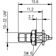 Telegärtner - Koax-Steckverbinder SMB-Einbaustecker AU 100024841 Einbau von hinten − 5 Stück