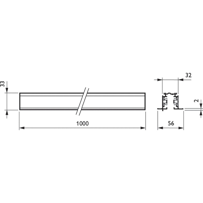 Philips Lighting - Stromschiene 3-Phasen-Stromschiene RBS750 #06550100 RBS750 5C6 L1000ALU