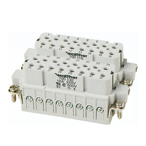 Walther Werke - Kontakteinsatz für Rechtecksteckverbinder Buchseneinsatz A32 700132 0,5-2,5qmm 20-14AWG