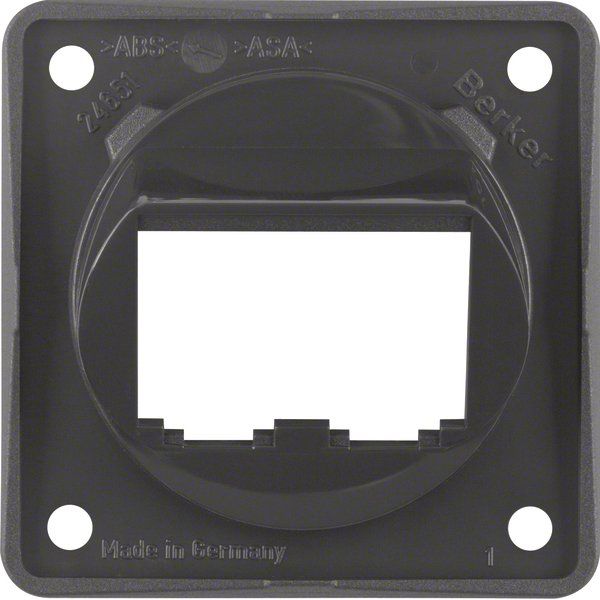 Berker - Einsatz/Abdeckung für Kommunikationstechnik Tragplatte anth/gl 845582505 für 2 BTR-/E-DA
