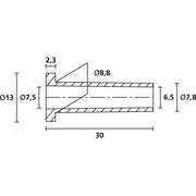 HellermannTyton - Durchführungstülle Knickschutz-Tülle HV2101-PVC-BK-M1 − 1000 Stück