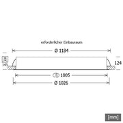 LTS Licht&Leuchten - Decken-/Wandleuchte LED-Einbauleuchte PLL271025401/DALI ws 165W 4000K 9366lm