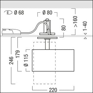 Zumtobel Group - Downlight/Strahler/Flutlicht LED - Halbeinbaustrahler V2 - SR L 49 #60716709 830, ws