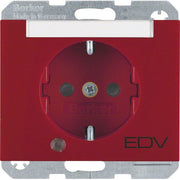 Berker - Steckdose SCHUKO-Steckdose rt/gl 41107115 Kontroll-LED