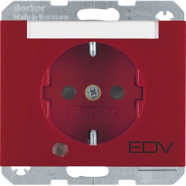 Berker - Steckdose SCHUKO-Steckdose rt/gl 41107115 Kontroll-LED