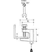 Niedax - Schraubklemme EKLIPS-Stangenbf. FC-13 − 100 Stück