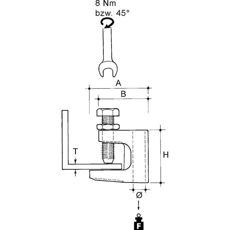 Niedax - Schraubklemme EKLIPS-Stangenbf. FC-13 − 100 Stück