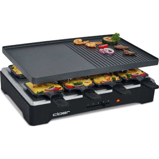 Cloer - Raclette Raclette-Grill 6446 8 Pfän,Antihaft
