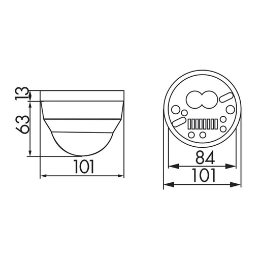 BEG Brück Electronic - Bewegungsmelder/Präsenzmelder komplett Präsenzmelder PD4-M-1C-K-AP