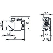 Telegärtner - Modularer Steckverbinder AMJ-SL Modul 100023210 Cat.6A, T568B