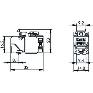 Telegärtner - Modularer Steckverbinder AMJ-SL Modul 100023210 Cat.6A, T568B