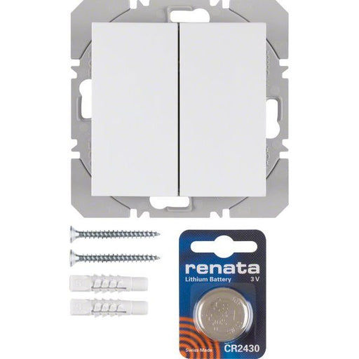 Berker - Bussystem-Hand-/Wandsender KNX-Funk Wandsender 2fach 85656288 polarweiß matt