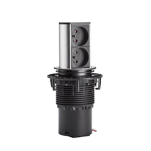 Bachmann - Mehrfachsteckdose ELEVATOR Steckdosenleiste 928.007 2xUTE Strom 2,0m AEH