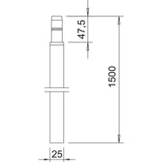 OBO Bettermann - Staberder/Tiefenerder LightEarth Tiefenerder LE ERDER V4A 1,5m, VA, 1.4404 − 5 Stück