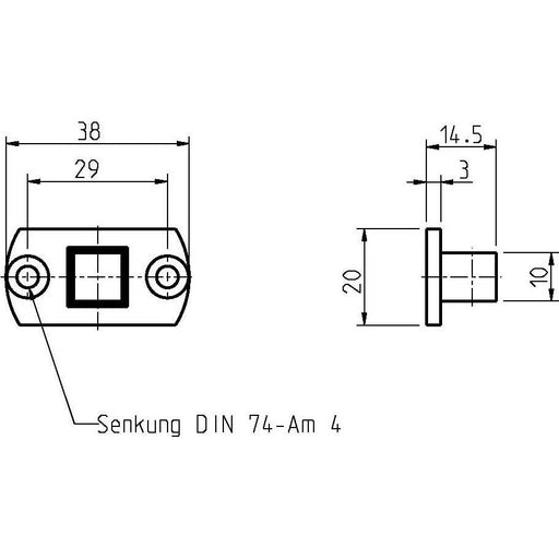 DELTA DORE - Zubehör/Ersatzteile für Tor-/Rollladenantriebe Adapter Small 4010-S 10er 4-kant