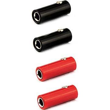 E+P Elektrik - Kommunikationstechnik-Adapter Bananenkupplung BK 1 2rot+2sw − 4 Packung