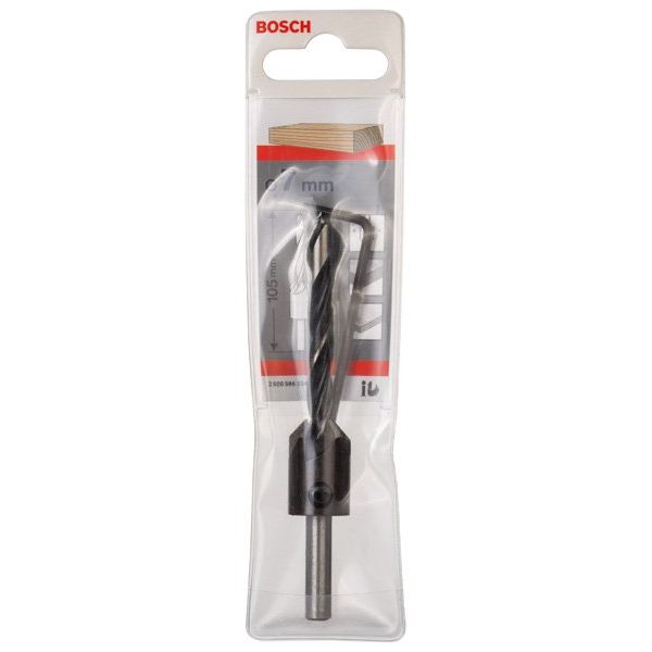 Bosch - Bohrer Holzspiralbohrer mit 2608596394 90°-Senker 7 mm 16