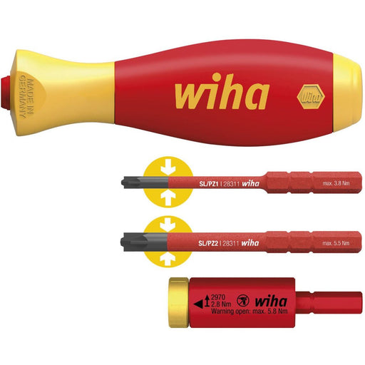 Wiha - Werkzeugset Drehmoment-Adapter-Set 29701280S4 2,8Nm easyTorque electric