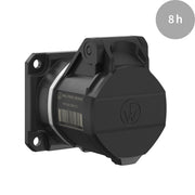 Walther Werke - CEE-Anbausteckdose (IEC 60309) CEE NEO Anbaudose FW412308SK gerade 1 6A 3P 8h