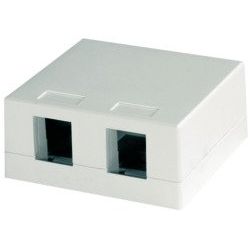 Telegärtner - Kommunikationsanschlussdose Kupfer Modul-Aufnahme 2-fach 100021397 68x64, aws