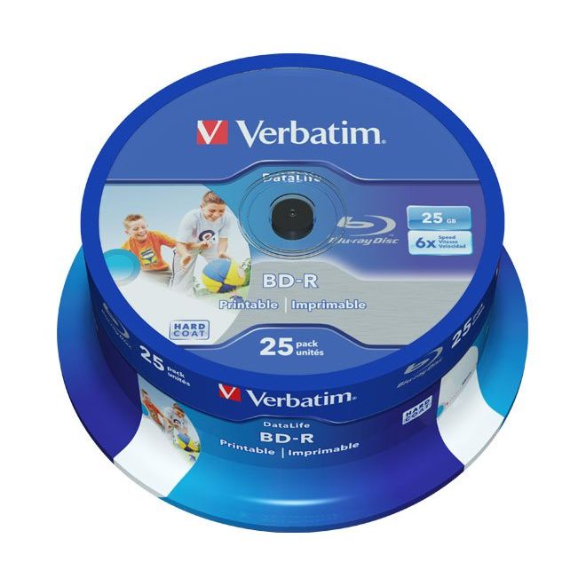 Verbatim - Speichermedium digital BD-R 25GB/1-6x 43811 (VE25) Cakebox (25 Disc)