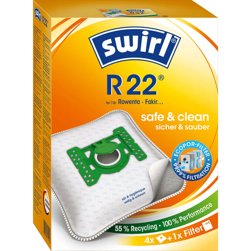Swirl - Zubehör/Ersatzteile für Bodenpflege Staubbeutel R 22(F89) EcoPor VE4 für Rowenta