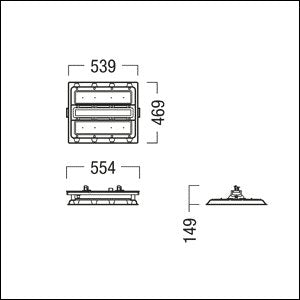 Zumtobel Group - Hallen-Reflektorleuchte LED-Hallenleuchte CR2 M21k #42936399 830