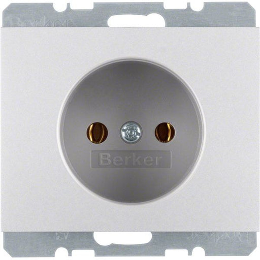 Berker - Steckdose Alu 6167157003 o. Schutzkontakt