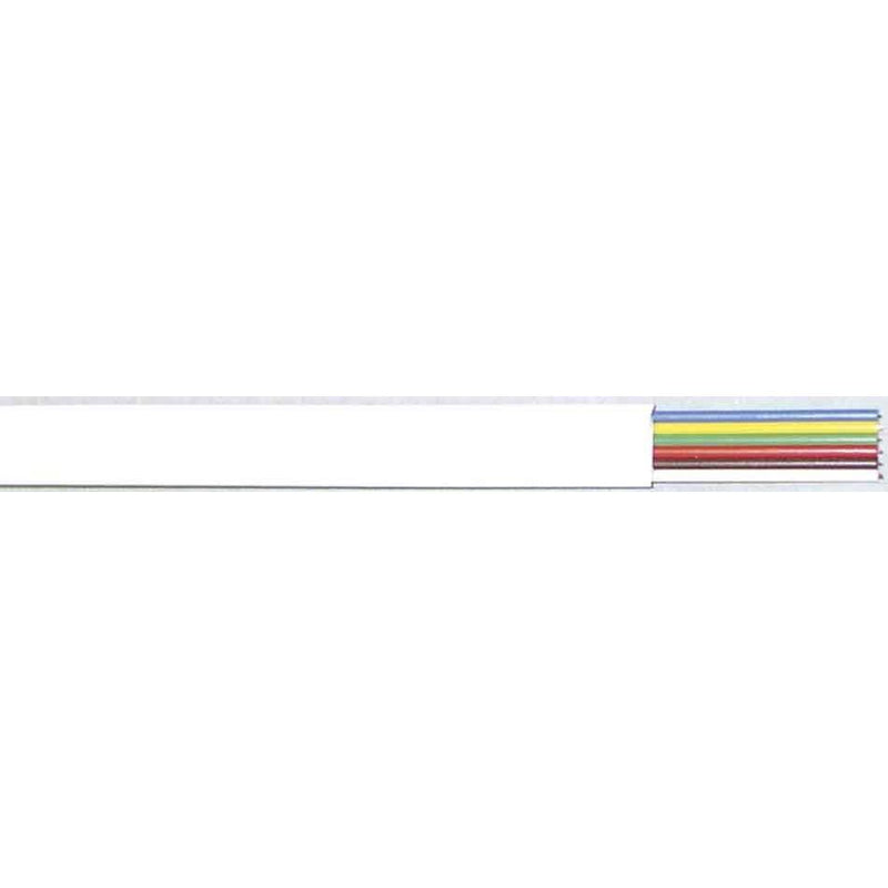E+P Elektrik - Konfektionierte Fernmeldeleitung Telefon-Flachkabel TK 61 6adrig − 50 Meter