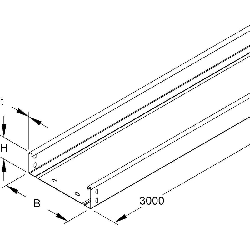 Niedax - Kabelrinne RLUC 60.250 inkl.Verbinder − 6 Meter
