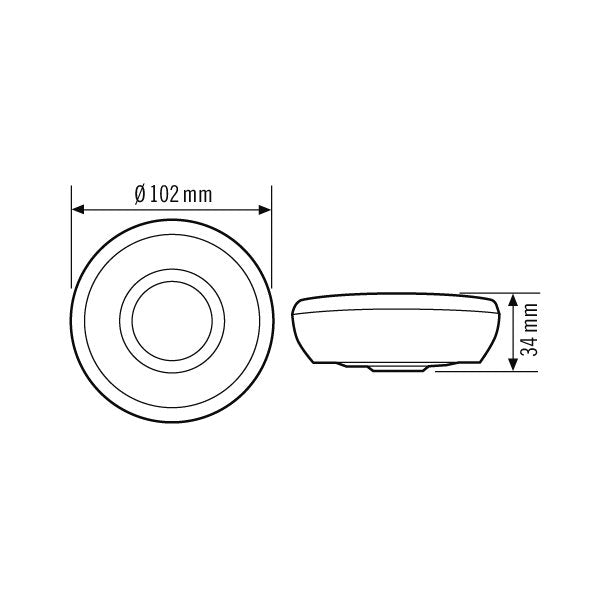 ESYLUX - Bewegungsmelder/Präsenzmelder komplett Decken-Präsenzmelder PD 360i/8 BASIC 360Grad RW ca.8m AP