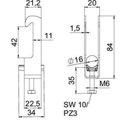 OBO Bettermann - Bügelschelle BS-W1-K-16 FT 12-16mm