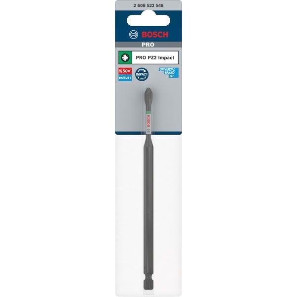 Bosch - Bit PRO Pozidriv Impact 2608522548 Bit, PZ2, 150 mm