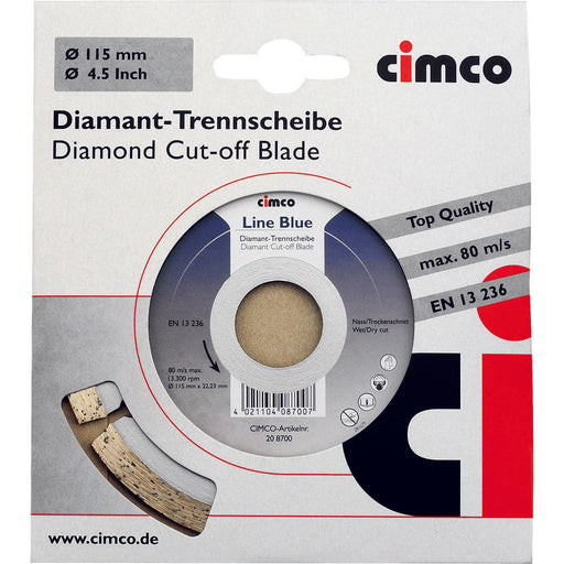 Cimco Werkzeuge - Trenn-/Schleifscheibe Diamanttrennscheibe 208700 D=115mm